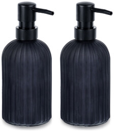 Dozownik do mydła szklany czarny 400 ml 2