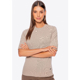 Bluzka damska z dzianiny beżowa