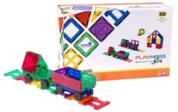 Playmags Klocki magnetyczne 3D pociąg 153 zestaw 50