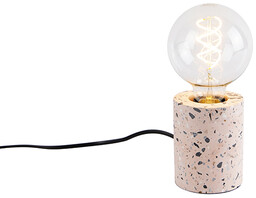 QAZQA Designerska lampa stołowa z różowego granitu -