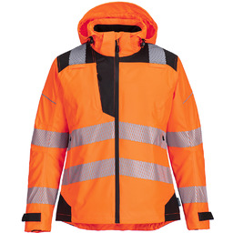 - Damska kurtka przeciwdeszczowa PW3 Hi-Vis - pomarańczowy-czarny