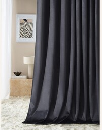 ZASŁONA WELUROWA BIANCA - CZARNA 180x260 TAŚMA