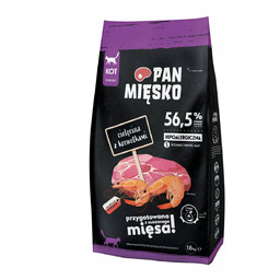 Sucha karma dla kota, Pan Mięsko Cielęcina Krewetki