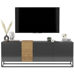 Elior Stojąca szafka rtv grafit połysk D3-N21