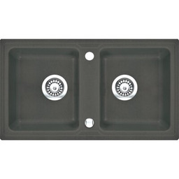 DEANTE Zlewozmywak dwukomorowy Zorba ZQZ T203 Antracyt 43.5x78