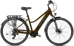Rower elektryczny ROMET GAZELA MM 1 2023 brązowo-grafitowy,