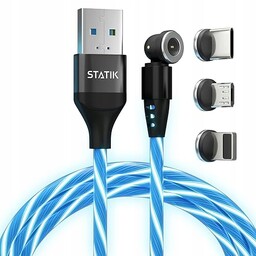J2988 Statik Magnetyczny Kabel 3W1 Usb-c, Lightning, Micro-USB,