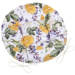 Bellatex Siedzisko DITA okrągłe pikowane Pomarańcz, 40 cm