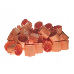 Puszka podtynkowa pomarańczowa głęboka z wkrętami 110 sztuk