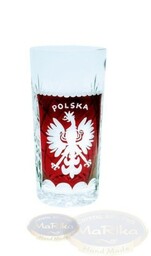 Kryształowa szklanka do wody z wygrawerowanym orłem Polskim