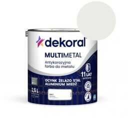 DEKORAL Farba antykorozyjna MULTIMETAL biały 2,5L
