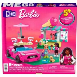 Barbie Klocki Kabriolet i stoisko z lodami