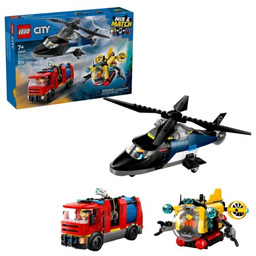 LEGO CITY 60462 Zestaw z helikopterem, wozem strażackim