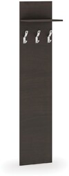 Garderoba z wieszakami PRIMO, 3 haczyki, półka, wenge