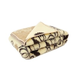 Kampol Koc wełniany z merynosa 150x200 Sofio ecru