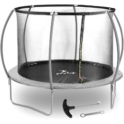 Trampolina ogrodowa z siatką i osłoną na sprężyny