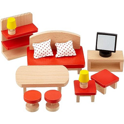 Goki 51716 Meble dla lalek Salon, Basic