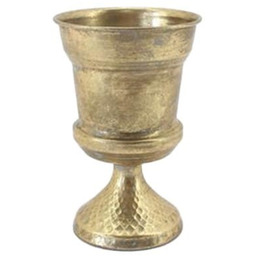 Osłonka donica doniczka metalowa złota 19x13x13 179614