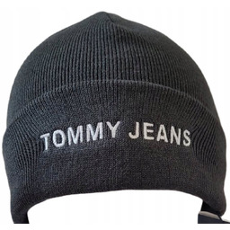 CZAPKA ZIMOWA TOMMY HILFIGER TH FLAG BEANIE GRAFITOWA