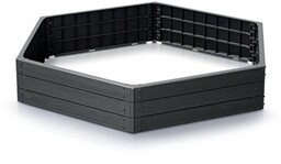 PROSPERPLAST Rabata ogrodowa Base Woody IBWH-S433 Antracytowy