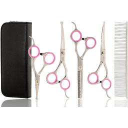 GEPARD zestaw fryzjerski degażówki i nożyczki praworęczne 6,0