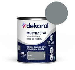 DEKORAL Farba antykorozyjna MULTIMETAL szary 0,65L