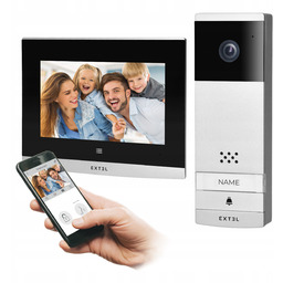 Wideodomofon bezprzewodowy zestaw WiFi 7" monitor kamera Led