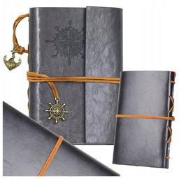 NOTES SKÓRZANY Zeszyt Planer Pamiętnik Dziennik Podróżnika Piracki