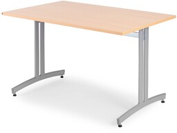 Stół do stołówki SANNA, 1200x800x720 mm, srebrny/buk