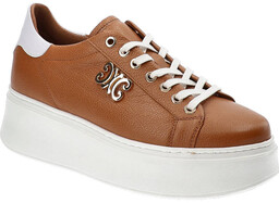 Brązowe Sneakersy Carinii Modne Buty Damskie