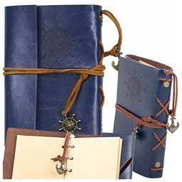 NOTES SKÓRZANY Zeszyt Planer Pamiętnik Dziennik Podróżnika Piracki