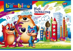 Bambino - Blok techniczny BAMBINO A4, 10 kartek