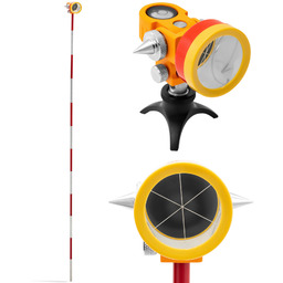 Mini pryzmat lustro dalmiercze geodezyjne z tyczką