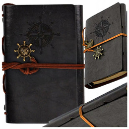 NOTES SKÓRZANY Zeszyt Planer Pamiętnik Dziennik Podróżnika Piracki