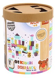 Trefl, zabawka drewniana O!Klocki Dobranoc Trefliki na noc