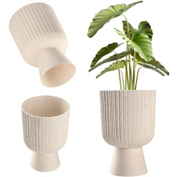 Doniczka na nóżce Golem Eco 14 cm, biała