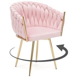 Krzesło obrotowe DC-7077S360 welur róż #67