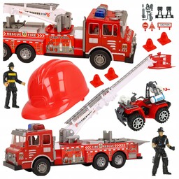 Zestaw Małego Strażaka Auto Straż Pożarna Wóz Strażacki