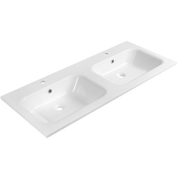 ARECA umywalka podwójna kompozytowa, 121x51,5cm, biały AC121 ZIMOWA