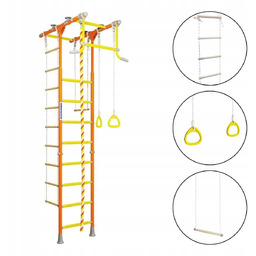 Rozporowa drabinka gimnastyczna dla dzieci Kometa 1 pomarańczowy