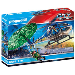 PLAYMOBIL, Policyjny śmigłowiec: Ucieczka ze spadochronem, 70569