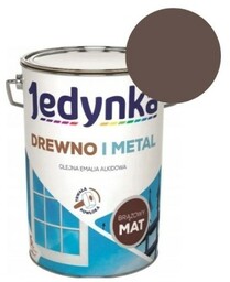 JEDYNKA Emalia Drewno i Metal brązowy mat 5L