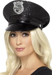 Fever Sequin Police Hat