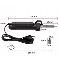 Elektryczna rozlutownica 30W/350W Odsysacz cyny Black