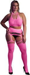 Two Piece with Crop Top and Stockings XL/XXXXL