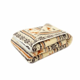 Kampol Koc wełniany z merynosa 220x200 Lana kremowy