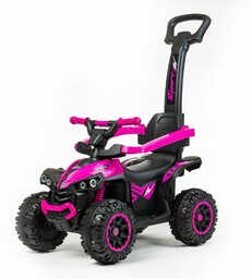 Leżaczek Baby Mix Mega z prowadnicą, różowy