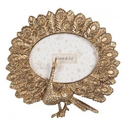 Złota Ramka Na Zdjęcia z Pawiem C Clayre