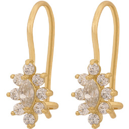 Złote kolczyki 585 wiszące prezent grawer pudełko