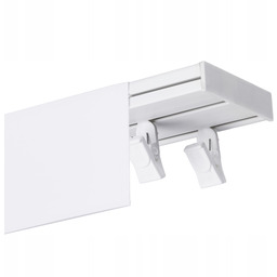 Karnisz sufitowy podwójny z maskownicą Pcv 280cm biała